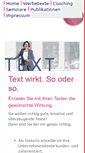 Mobile Screenshot of baron-texttraining.de