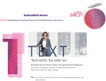 Tablet Screenshot of baron-texttraining.de